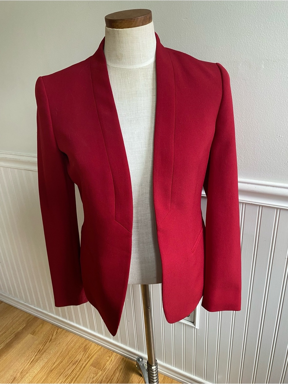 Anne Klein Crimson Open-Front Blazer